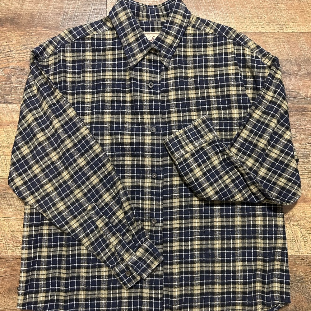 Woolrich Flannel Vintage Shirt Women’s Medium Blue Plaid